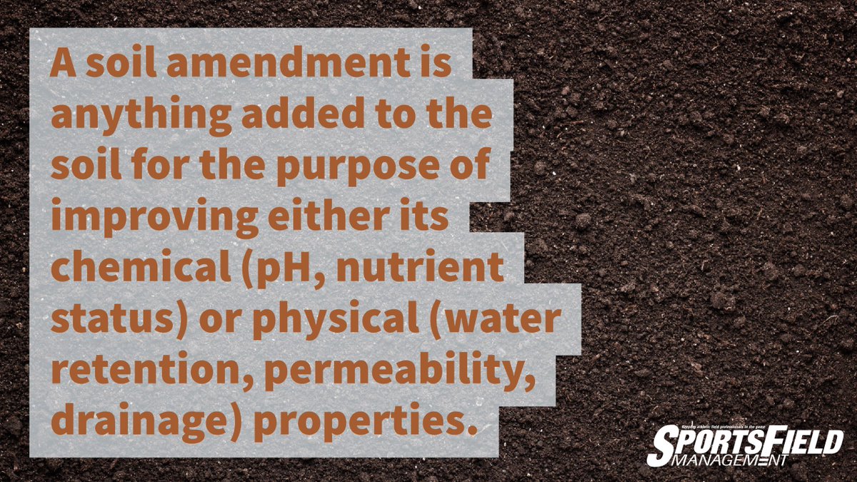 SFM_Magazine's tweet image. The key to success with soil amendments is to test the soil, so that you understand what the deficiencies are #TurfHealthTuesday #sportsturf