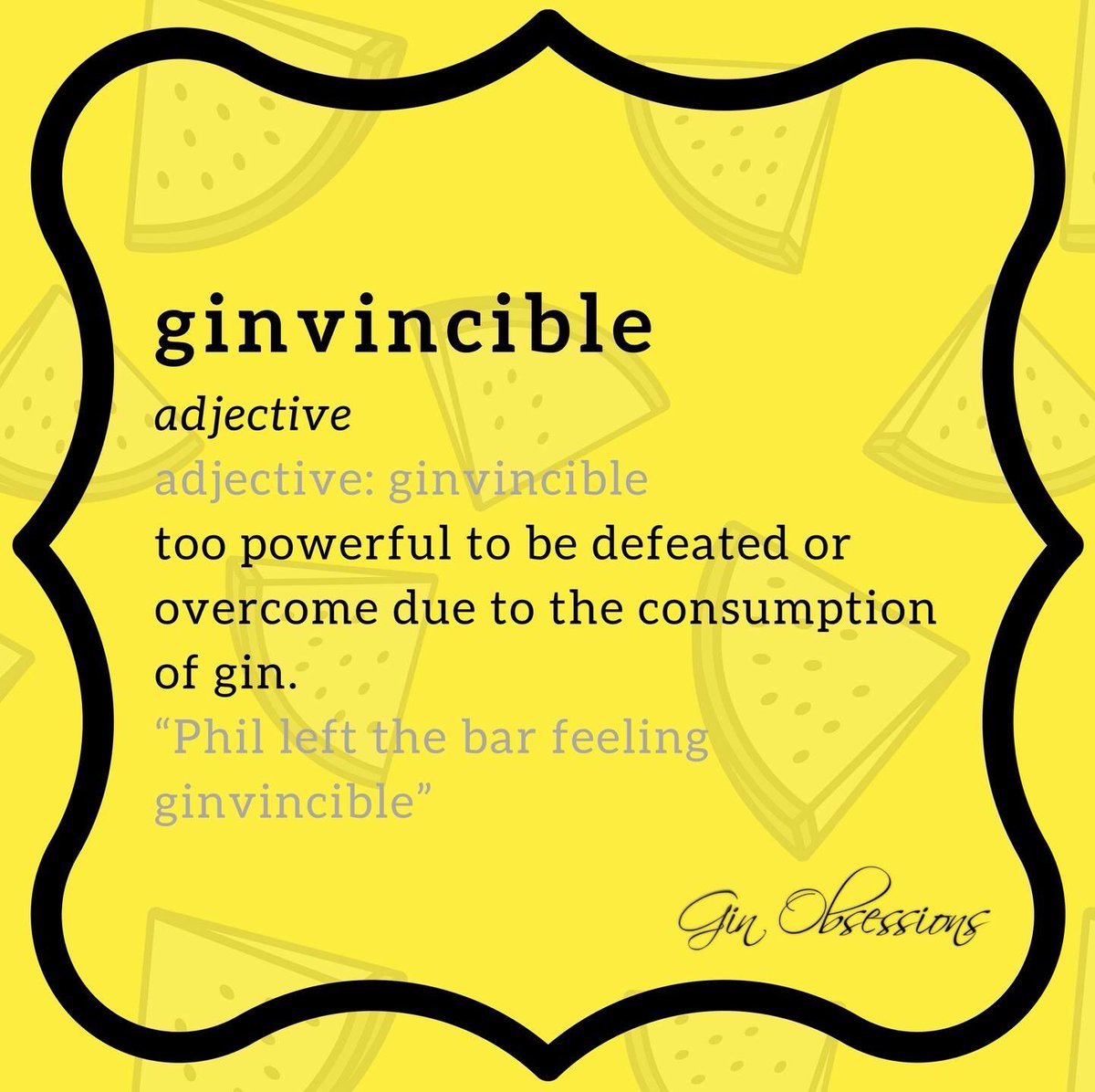 GinObsessions's tweet photo. It's 6 o'clock on Tuesday, which can only mean one thing...it's time for your gin word of the week!!! This week's word "ginvincible." #gin https://t.co/hCrLAVOpAZ