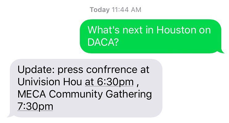 WelcomeKidsMoms's tweet photo. Join @UWDHouston at MECA, 1900 Kane St. at 7:30 to build movement to #DefendDACA in Houston! #DefendDREAMers #HtownisHome #HereToStay https://t.co/ssdxncNCLj