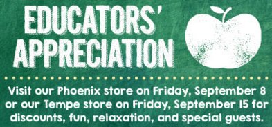 ChangingHandsJr's tweet photo. 🍎 Calling all #teachers! We're celebrating all you do at our Phoenix #EducatorsAppreciation, Friday, 9/8 at 5pm: https://t.co/P2i8QtpbKF https://t.co/7ihjT2K795