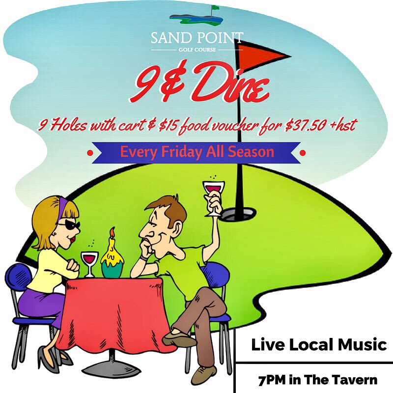 Book now for our Friday 9&amp;Dine! With musical guest The Working Class <a href="/GreensideSPGC/">The Greenside Tavern</a> #golf #livemusic #goodfood #datenight
