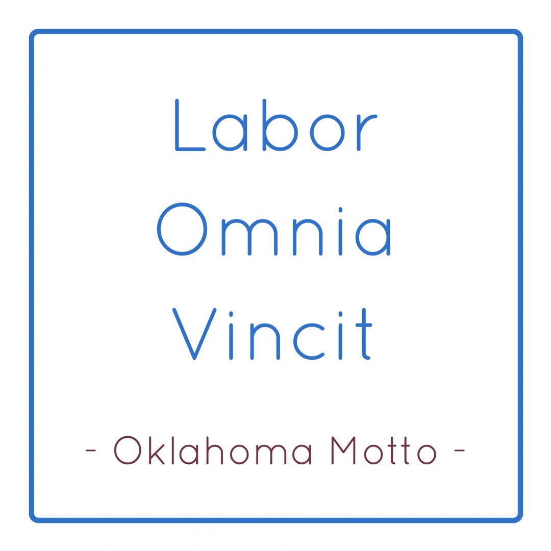 OhKayClaborn's tweet photo. I hope you enjoyed your #LaborDay! I know I did! Use our state motto as motivation to get back into the swing of things! #LaborConquersAll https://t.co/sfNl1wFNbz