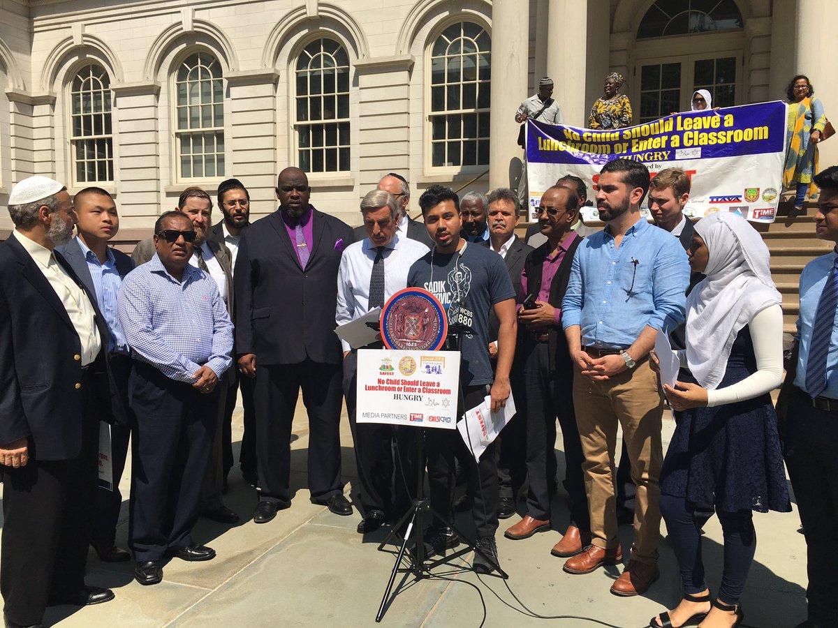 NYC is the most diverse city in the world yet many of our kids go hungry in school bc they don't have kosher &amp; halal food. We must do better