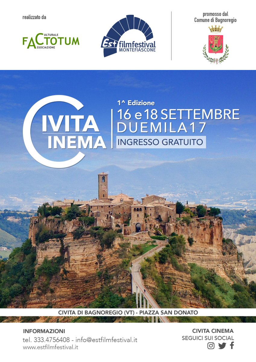 Nasce #CivitaCinema: due giorni speciali per lanciare un progetto di qualità con #EdoardoLeo e #FicarraePicone

rbcasting.com/?p=115818