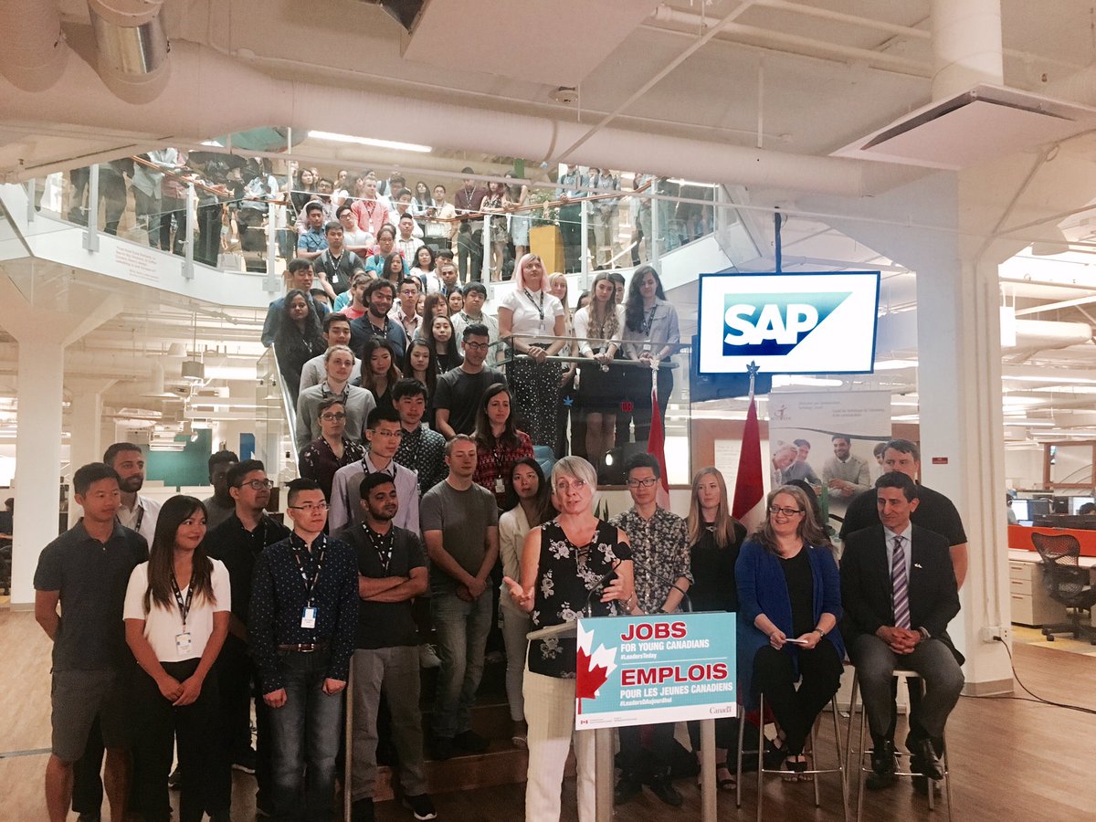 PattyHajdu's tweet photo. In Vancouver to talk about our plan to help young Canadians find &amp; keep good jobs. 60k students will have paid work experience over 5yrs! https://t.co/jCcgXU5UX6