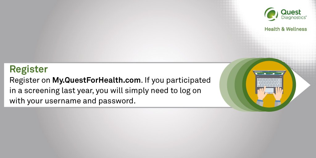 QuestEmpPopHlth's tweet photo. Step 1: Employees register on our participant site. #WorkplaceWellness #5StepsToScreen #wellness #CorporateWellbeing https://t.co/lb9PebSZzv