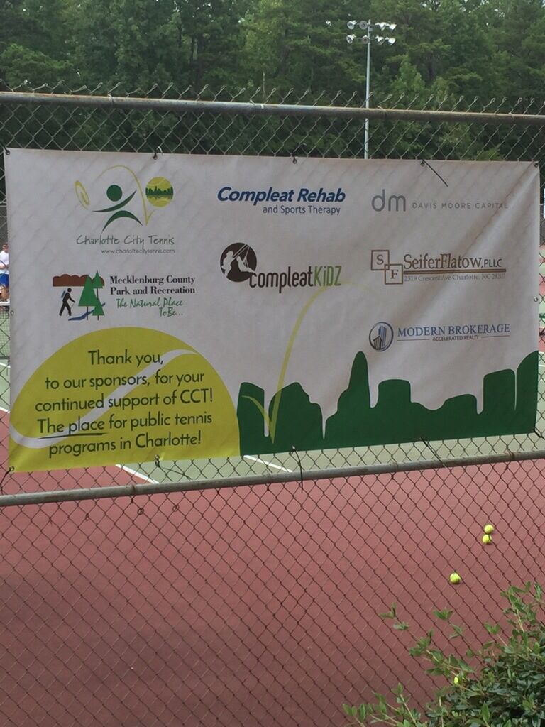 SeiferFlatow's tweet photo. Proud to display our logo &amp; sponsorship at @CLTCityTennis! https://t.co/Ywi02L2QKG