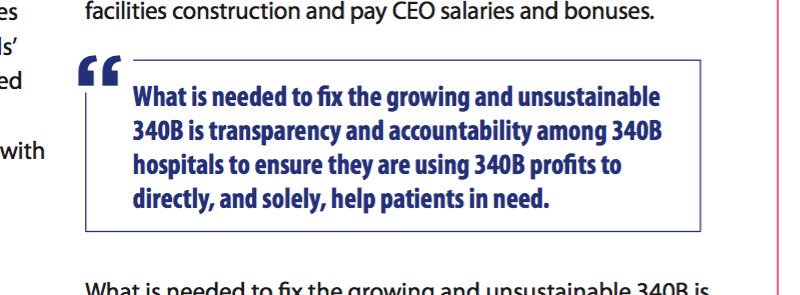 oncologyCOA's tweet photo. Transparency &amp; accountability in #340B is needed to ensure program benefits patients, not hospital profits. https://t.co/AWK1xyXemc https://t.co/mt0mMfy7ui