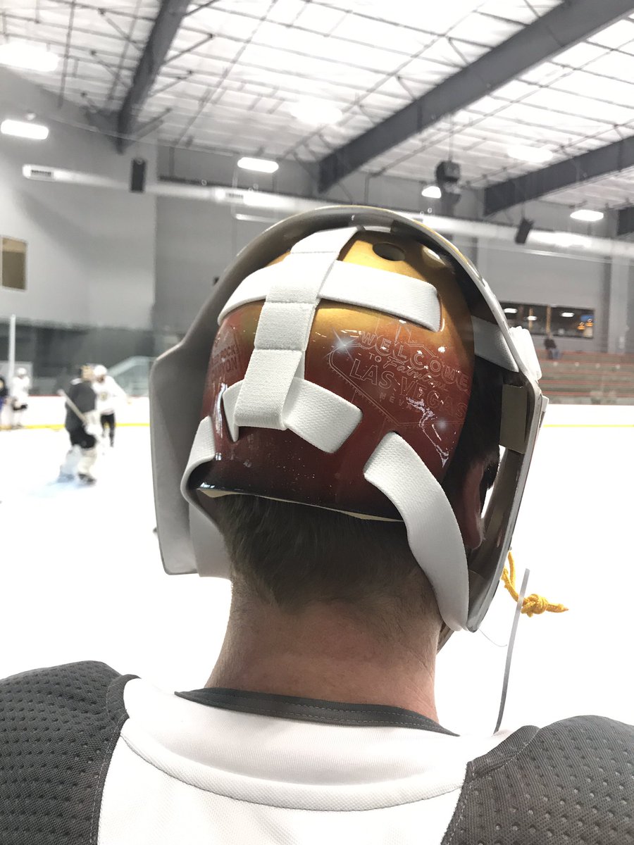SinBinVegas's tweet photo. Alright, here it is for real. The official Calvin Pickard mask. #PicksMaskContest https://t.co/Kp3hnPYSze