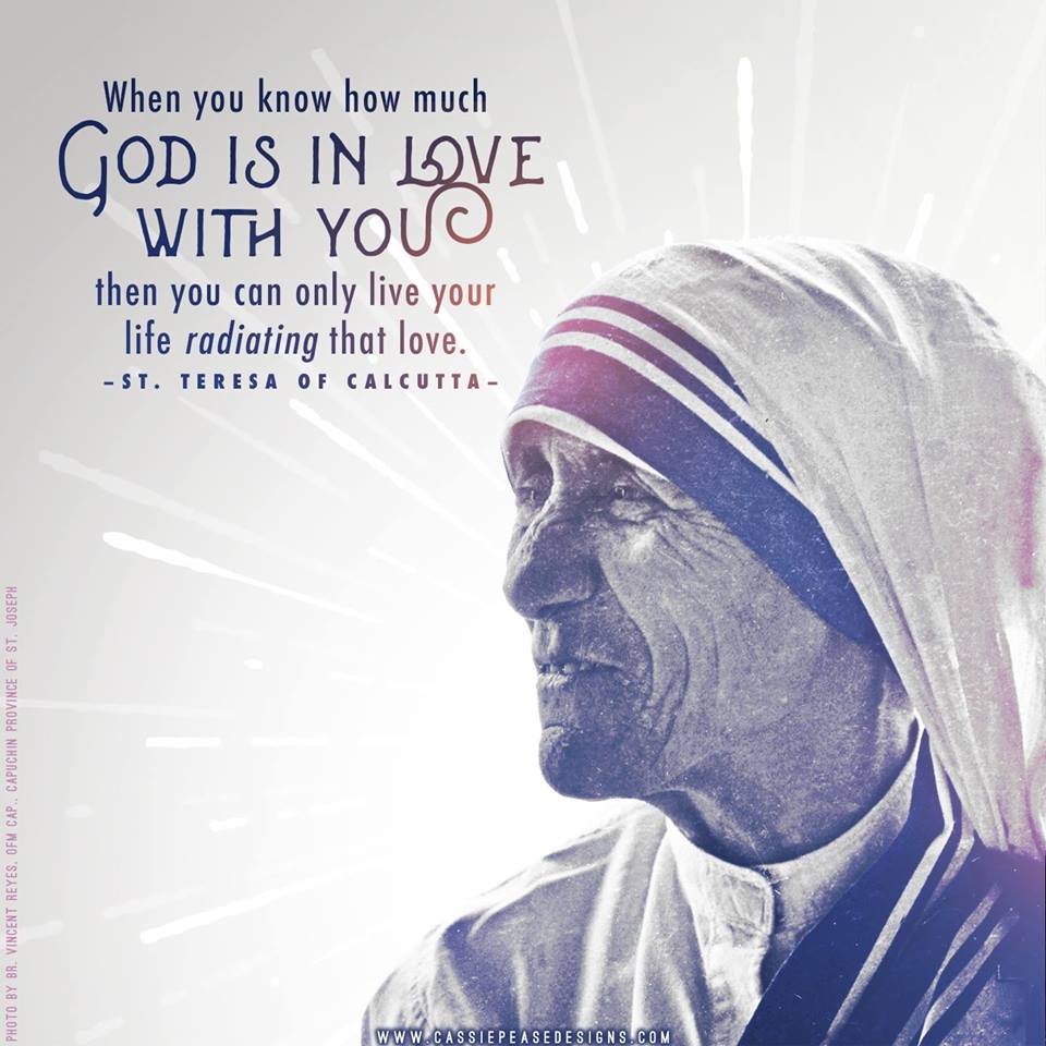 SaintLawrenceCC's tweet photo. Happy Feast of St. Teresa of Calcutta!  May we love and serve with her joy and courage.  May we stay close to Jesus always.  #MotherTeresa https://t.co/lFmTSOD75U