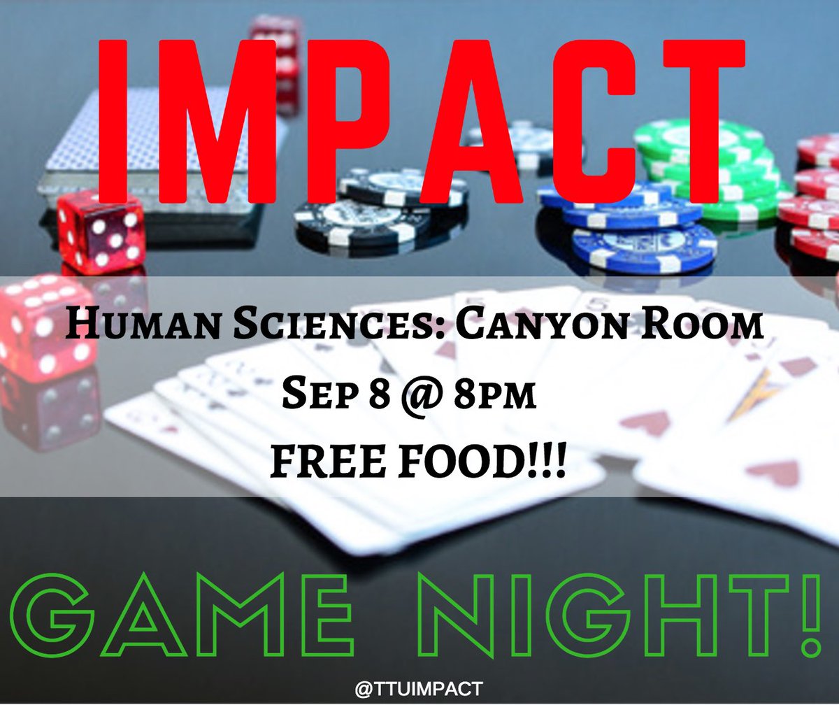 ImpactatTTU's tweet photo. Join us this Friday for a night of fun and fellowship!
#TTUImpact https://t.co/kfPdl3DVWn