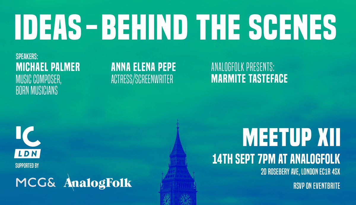 IntCreativesLDN's tweet photo. Next Meetup approaching! Thursday 14th at @AnalogFolk we’ll be talking about the creative process. Grab your free ticket on Eventbrite https://t.co/6U6YDjAbiM