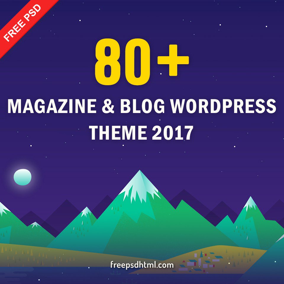 freepsdhtml's tweet photo. 80+ Magazine &amp; Blog WordPress Theme 2017 https://t.co/7v9W0eKHly https://t.co/EWOrOKNM2O