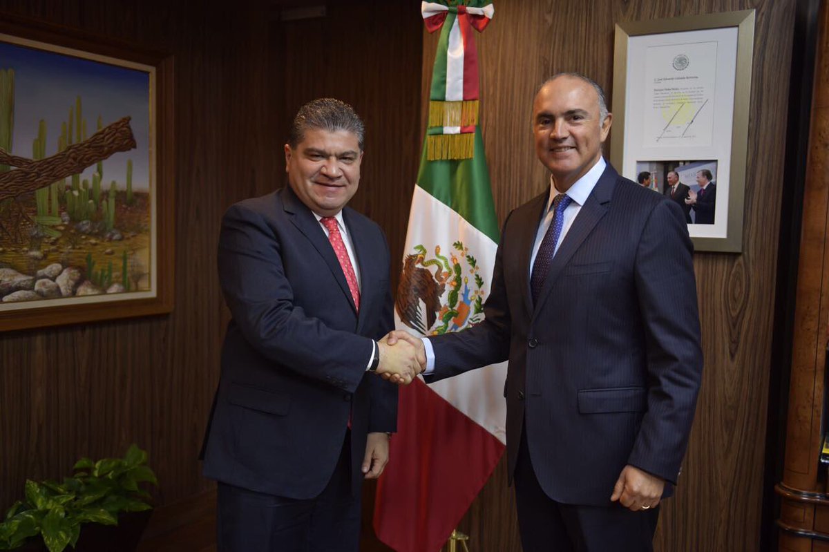 ppcalzada's tweet photo. En reunión de trabajo con el Gobernador electo de Coahuila @mrikelme https://t.co/RrzwgYZEs8