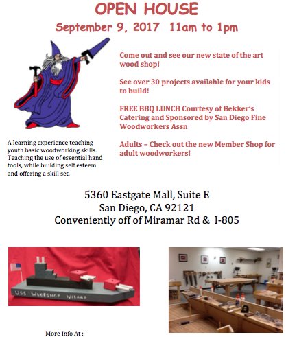 Free catered BBQ this Sat from 11am-1pm @ our San Diego shop! Shop tour of the in house class for this year also. Retweet &amp; spread the word!