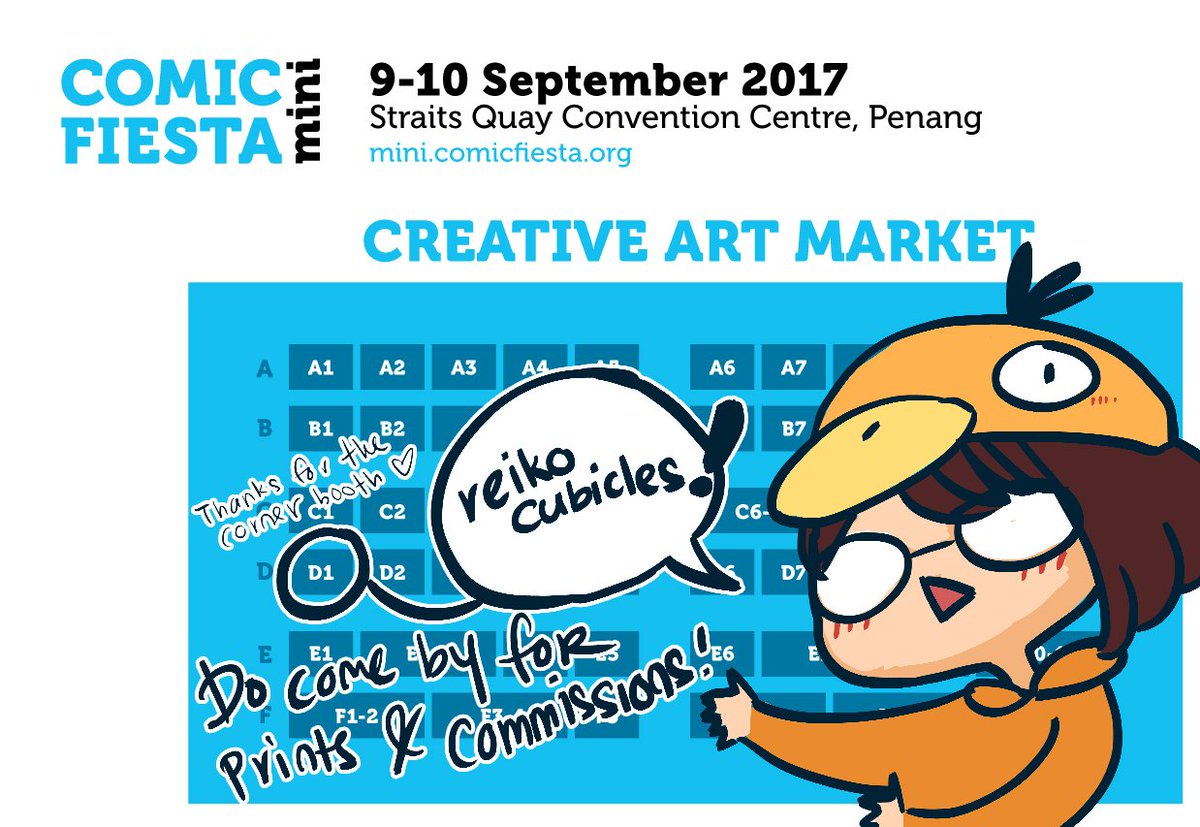 reikocubicles's tweet photo. Will be boothing at D1 during #comicfiestamini 2017 this weekend along with @Edendenoden https://t.co/oRhNpzEFyf