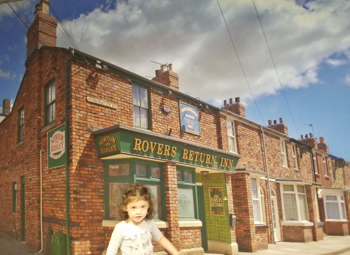 akanetendo168's tweet photo. After flying into Manchester, of course we had to stop by the Rovers #conversationstreetpodcast #Corrie #roversreturn #conversationstreet https://t.co/VqBz3qpSbW