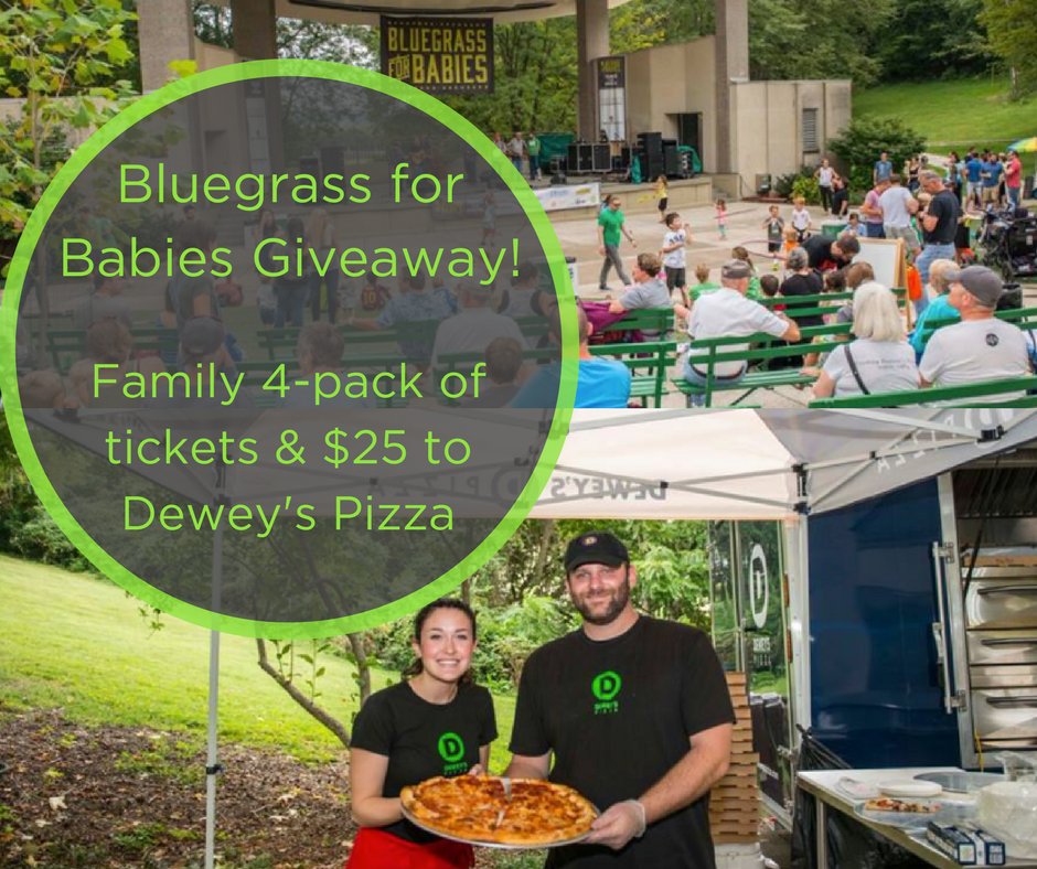 4healthyroots's tweet photo. We're giving away $25 to @DeweysPizza &amp; a family 4-pack of tickets to #BluegrassforBabies on FB. Find more info here https://t.co/ffXEyr1uXC https://t.co/217IENevAw