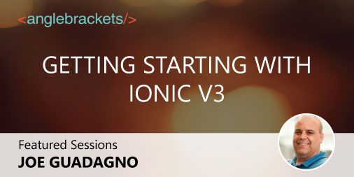 Anglebrackets_'s tweet photo. Featured session: "GETTING STARTING WITH IONIC V3" by @jguadagno #Ionic #AngleBrackets https://t.co/t7qfPHhWzE https://t.co/vsKmuYb0st