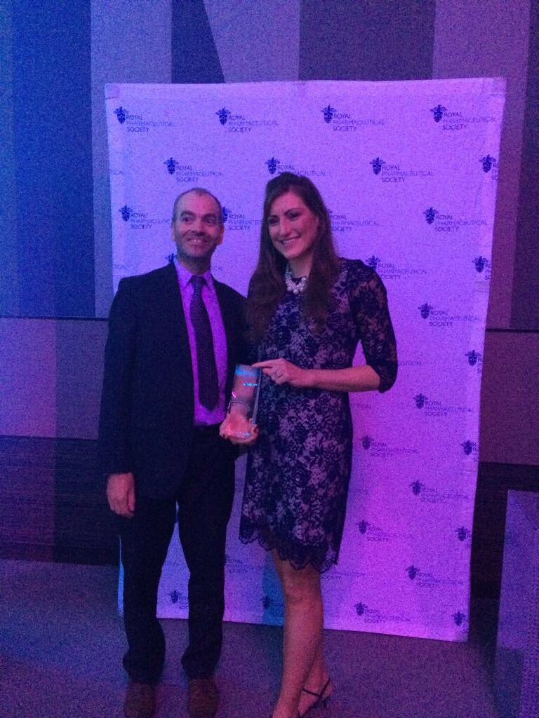 rc_pharm's tweet image. RPS Innovation in Quality Improvement Award goes to Emily Rose-Parfitt MRPharmS! #rpsconf