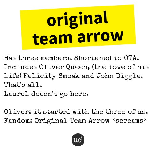 Urban Dictionary on Twitter "original team arrow Has three members. Shorten... https//t.co