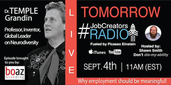 PicEinWorks's tweet photo. TOMORROW! A LIVE INTERVIEW WITH @DrTempleGrandin w/ @dontdismyabilit on #JobCreatorsRadio Listen HERE>>>> https://t.co/mV2VDm0MbC https://t.co/lijKwr5TS3