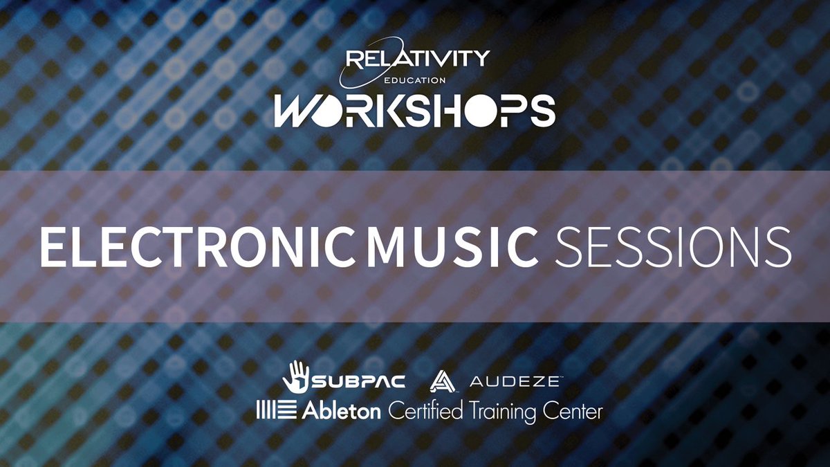 Rel_EMS's tweet photo. Hone your #MusicProduction skills w/ legendary @Ableton Certified Trainer @RyanOrigin Thurs 7-... https://t.co/q43ul2RzDJ #EMS @RelWorkshops https://t.co/h8VhWs7CZD