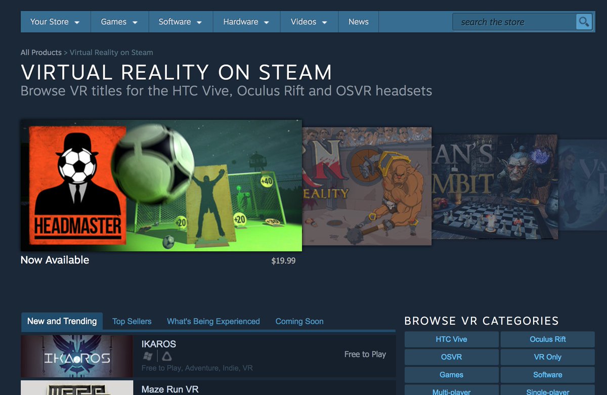 ben_throop's tweet photo. Front page of the Steam VR section today.
https://t.co/7sgE6cWBKY https://t.co/we1t0HsxvI