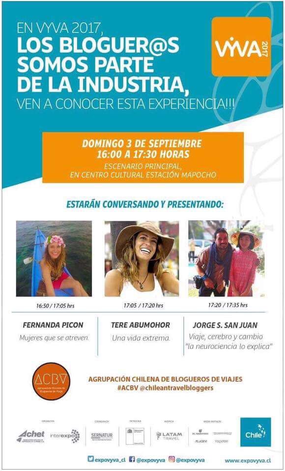BichitoViajero's tweet photo. Si andas en la #ExpoVYVA, no te puedes perder las charlas de estos 3 talentosos viajeros de @travelbloggercl ✈️🌎 ¡Yo ya voy en camino! #ACBV https://t.co/EETFv3Si3s