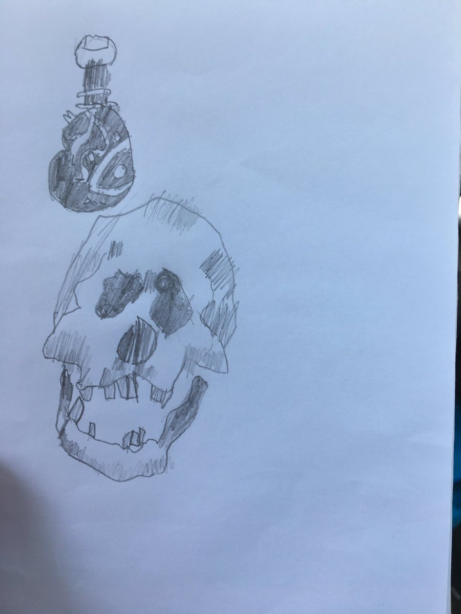 Webb (6) has been working on this as we drive. Reference from his Gravity Falls book.