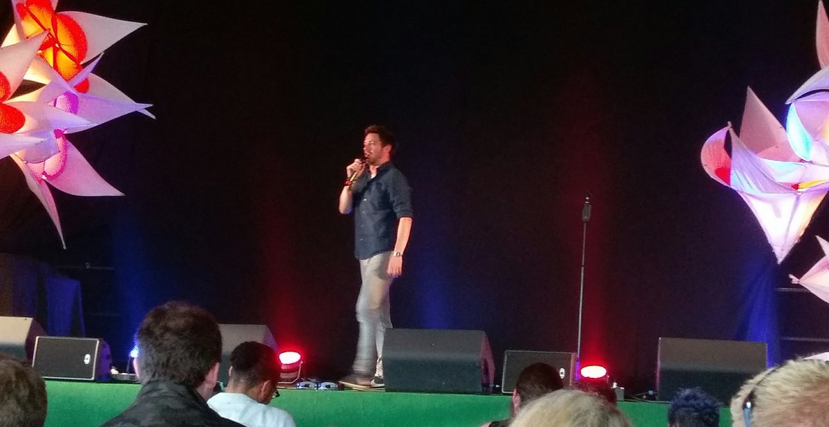 TheRealLankyOne's tweet photo. Checking out @dobcomedy  at comedy stage #ep2017... #nailinit https://t.co/iRmVEe0R7p
