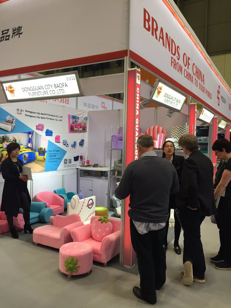 BrandsofChina's tweet image. 5J111 Dongguan City Baofa Furniture has lovely strawberry themed sofa for kids. #autumnfair