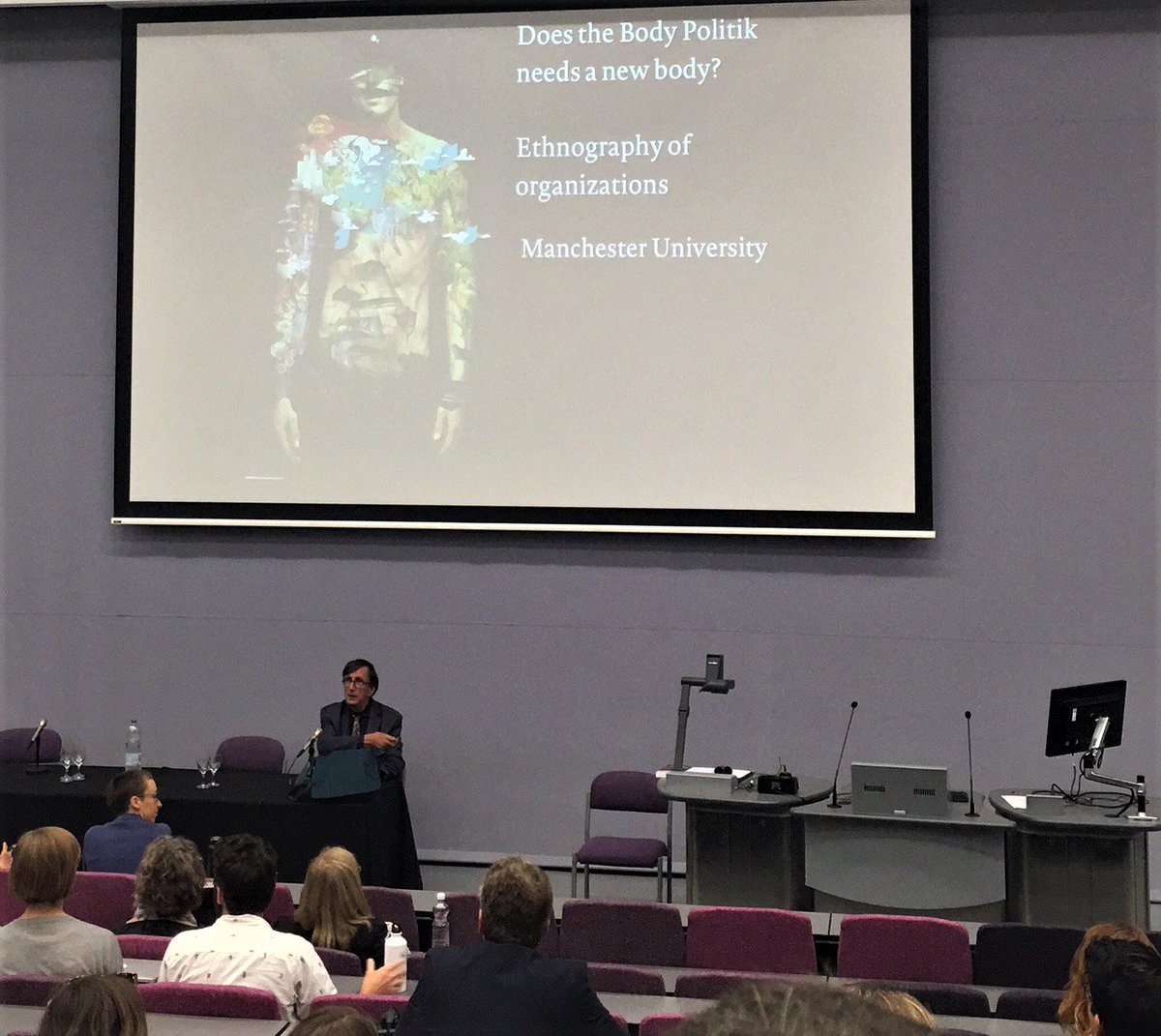 Cognitive dimensions of bodies &amp; the lack of observability in organizing. The much anticipated keynote from Bruno Latour. #Latour #ethsym17