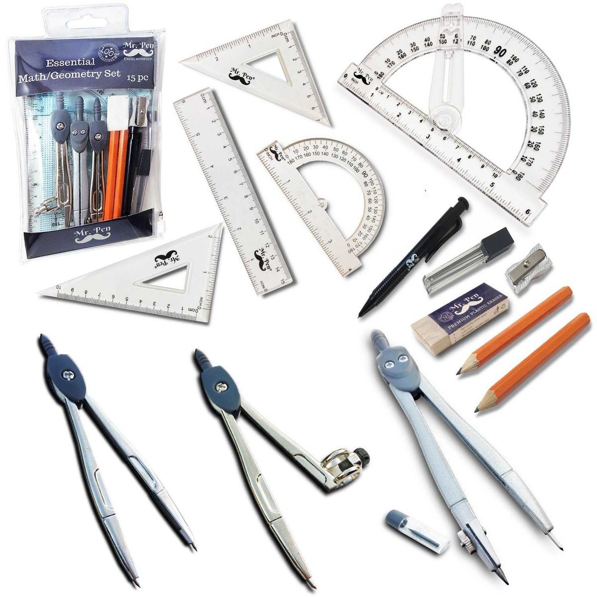 GR8ProWorkshop's tweet photo. 58% discount #compasSet #sale Mr. Pen- 15 Pcs Compass Set with Swing Arm Protractor https://t.co/fPGEShiCGG https://t.co/Th3FxWEUpl