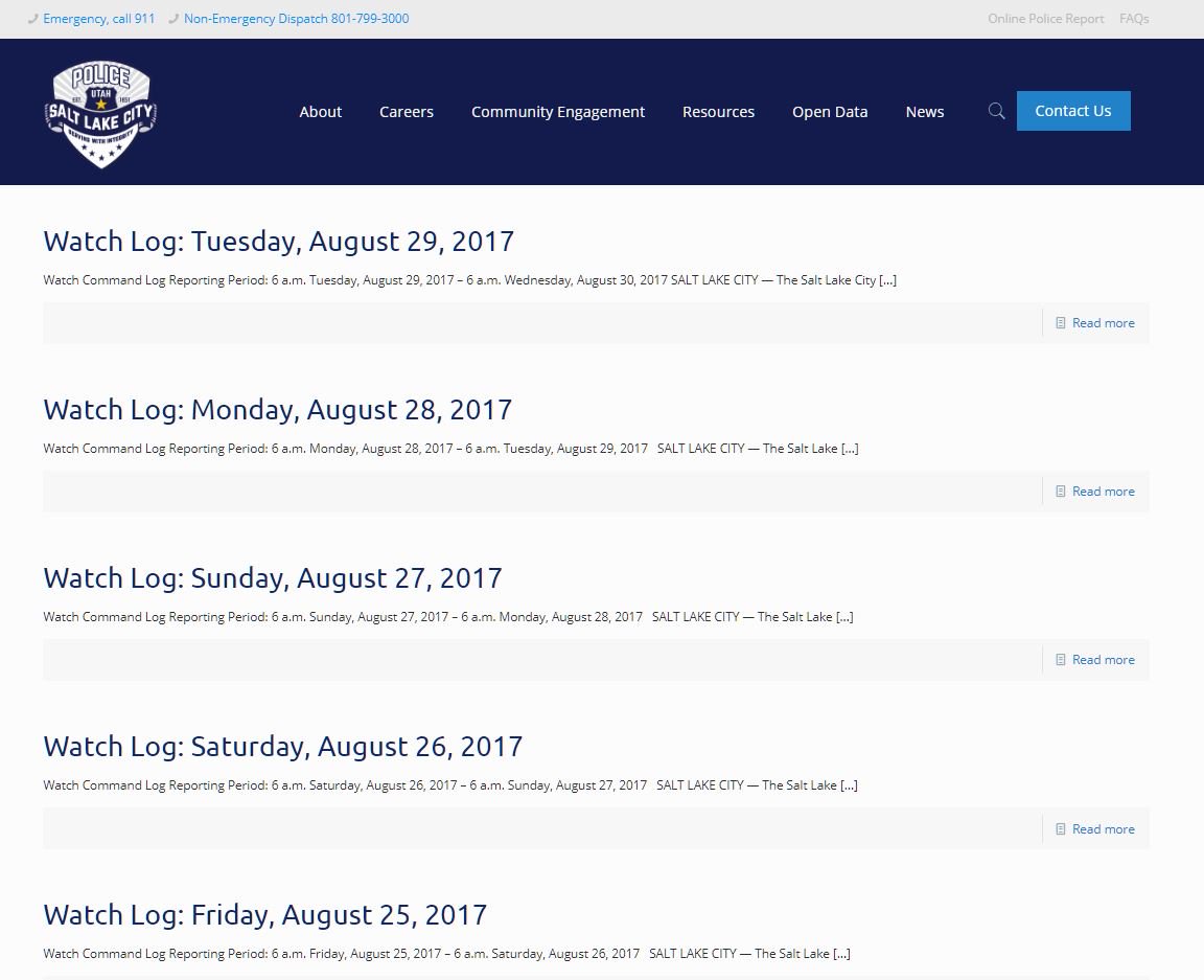 PoplarGroveNA's tweet photo. .@ChiefMikeBrown what is happening to the @slcpd  #WatchLog ? Why no updates all week long? #utpol |  https://t.co/sOKRLNtcQ5 https://t.co/3jVBnYs93o