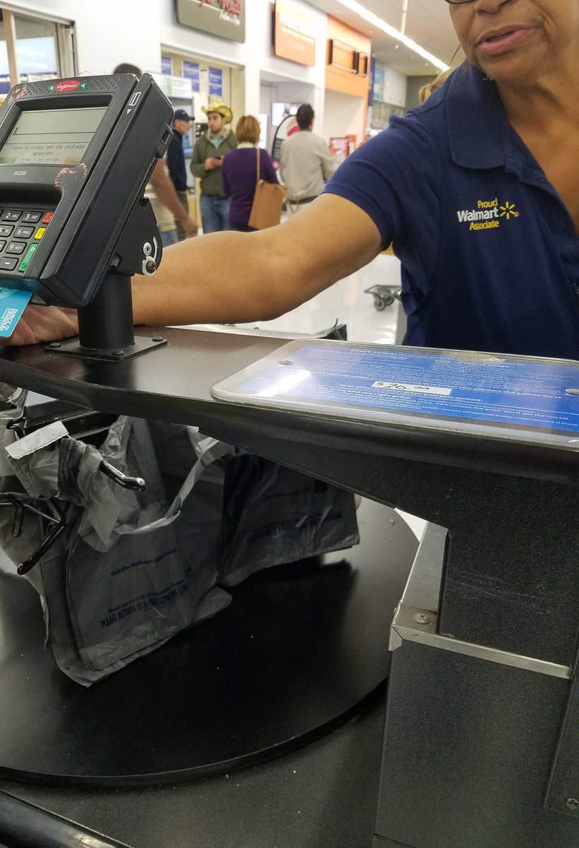 k8bartholomew's tweet photo. Thank god for this nice patient lady. @Walmart needs more cashier's like her, also just more cashiers. #LaborDayWeekend #retail #omg https://t.co/OUUIRBWZiO