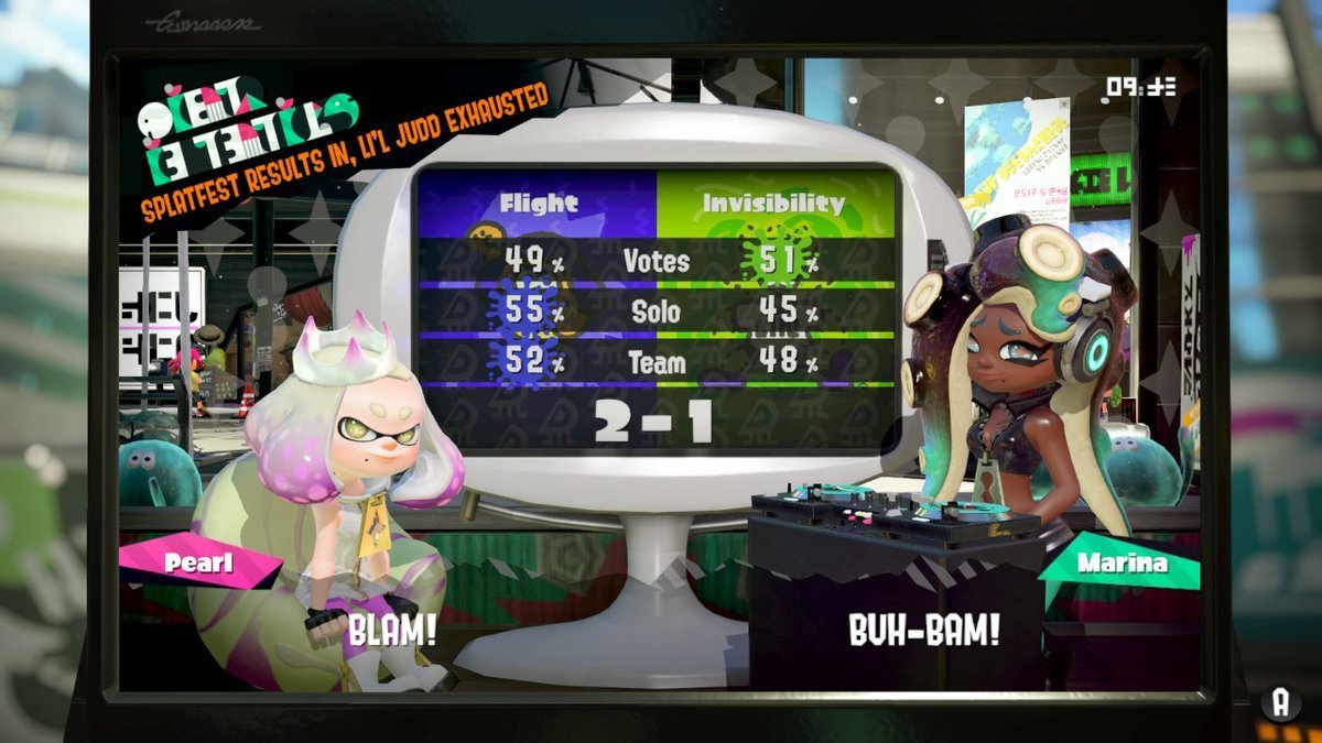 Resultados del segundo Splatfest de Splatoon 2