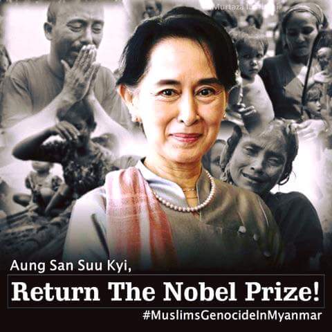 IamZiyaMalik's tweet image. Retweet this post 
Return the nobel prize 👎 
#AungSanSuuKyi
