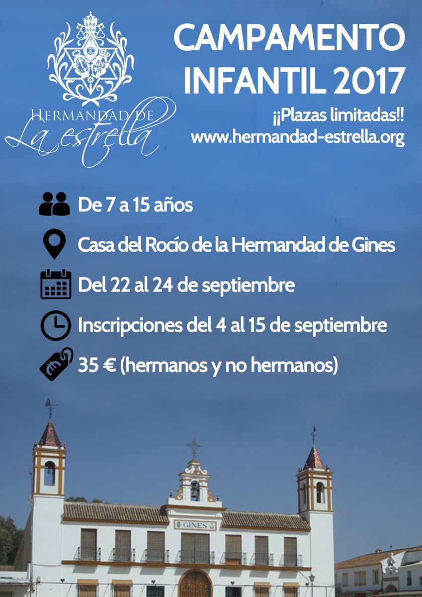 hdadlaestrella's tweet photo. Desde mañana, y hasta el 15 de septiembre o agotar plazas, estará abierta la inscripción al #CampamentoEstrella17
👉🏼 https://t.co/6F4fTcIosO https://t.co/vDiJyteebz