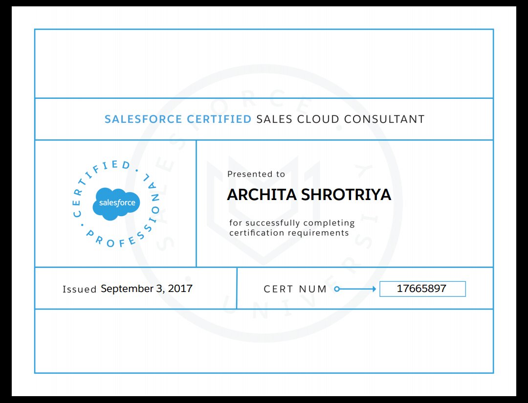 Archita_19's tweet photo. 4th certificate... and the journey continues 😀 🤘
@salesforce @trailhead @SFDCWIT #sfdcCertificate #SFDCWIT #Trailhead #salesforce https://t.co/uklZDPp3pw