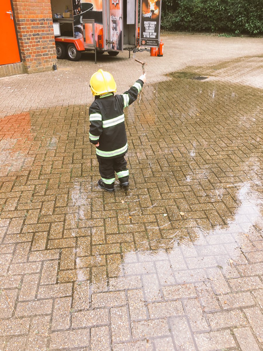 The rain never hampered our Open day <a href="/BordonFire03/">Bordon Fire Station</a>. Just shrunk a firefighter.Or did it... Recruitment starts with young minds.@Hants_fire