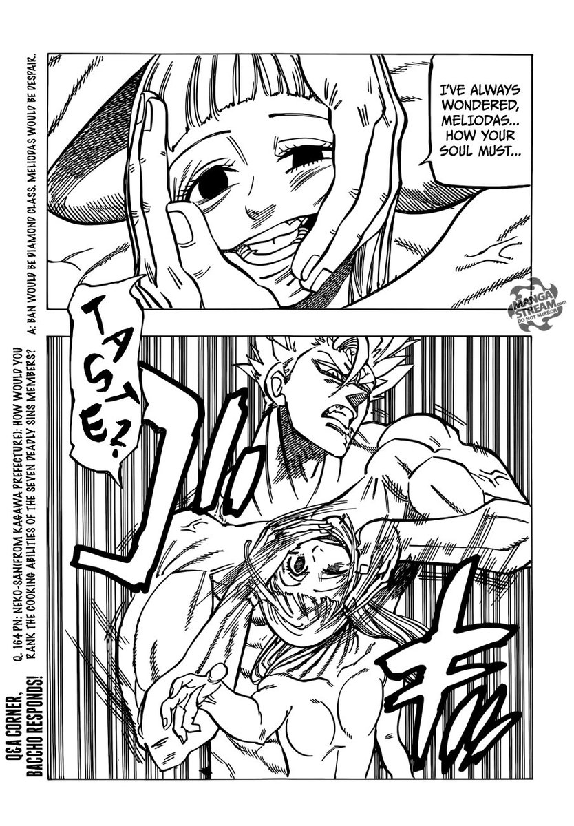 Tsuma_Vento's tweet photo. FUCKING BEAUTIFUL. Melascula is a downright miserable little wench in need of some necktwisting. No mercy.
#NanatsuNoTaizai #Chapter176 https://t.co/rhTDlO8AeU