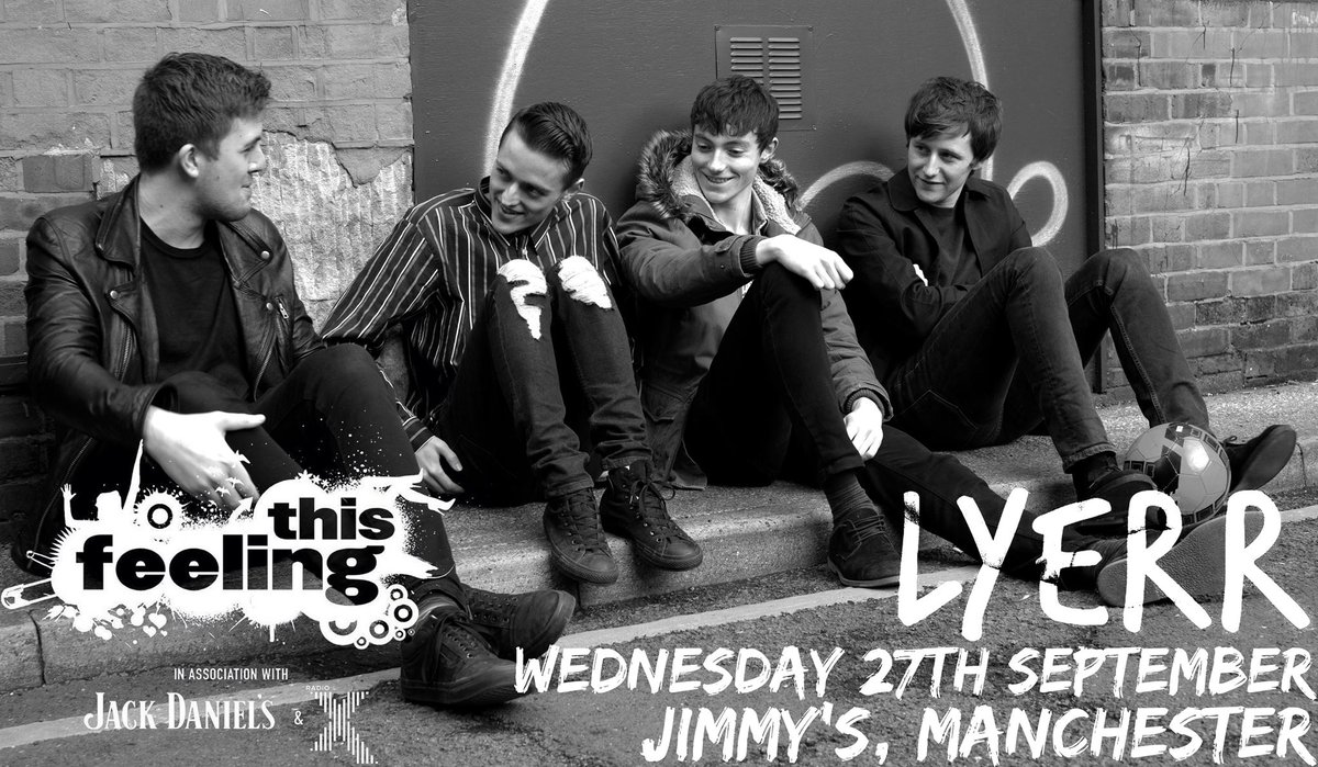 LyerrBand's tweet photo. Manchester! Delighted to be playing our first show for @This_Feeling We'll be supporting @TheWholls at Jimmy's 27th Sept https://t.co/5isEvXKr6I