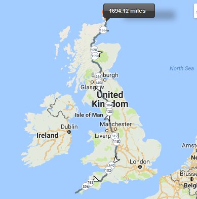 ProjectKansas's tweet photo. Do you know how many miles @jammacdo will cycle on the #JOGLEJOGWR attempt? 1694 to be exact! Check out the route https://t.co/nNFLFVvMfo https://t.co/uHh7cEwMVt