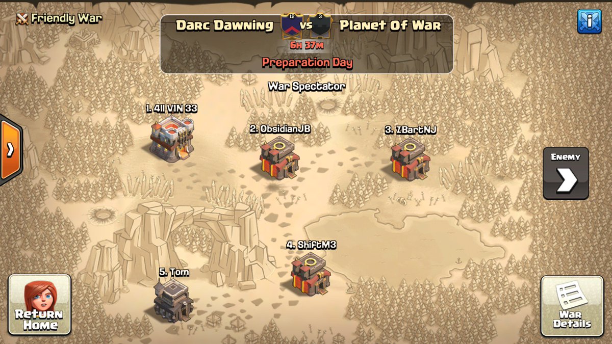 Getting a little bye week action with <a href="/MinerLeagueCW/">MLCW</a> trial league clan <a href="/PlanetOfWar/">Planet Of War</a> 👊🏻 GL guys!!