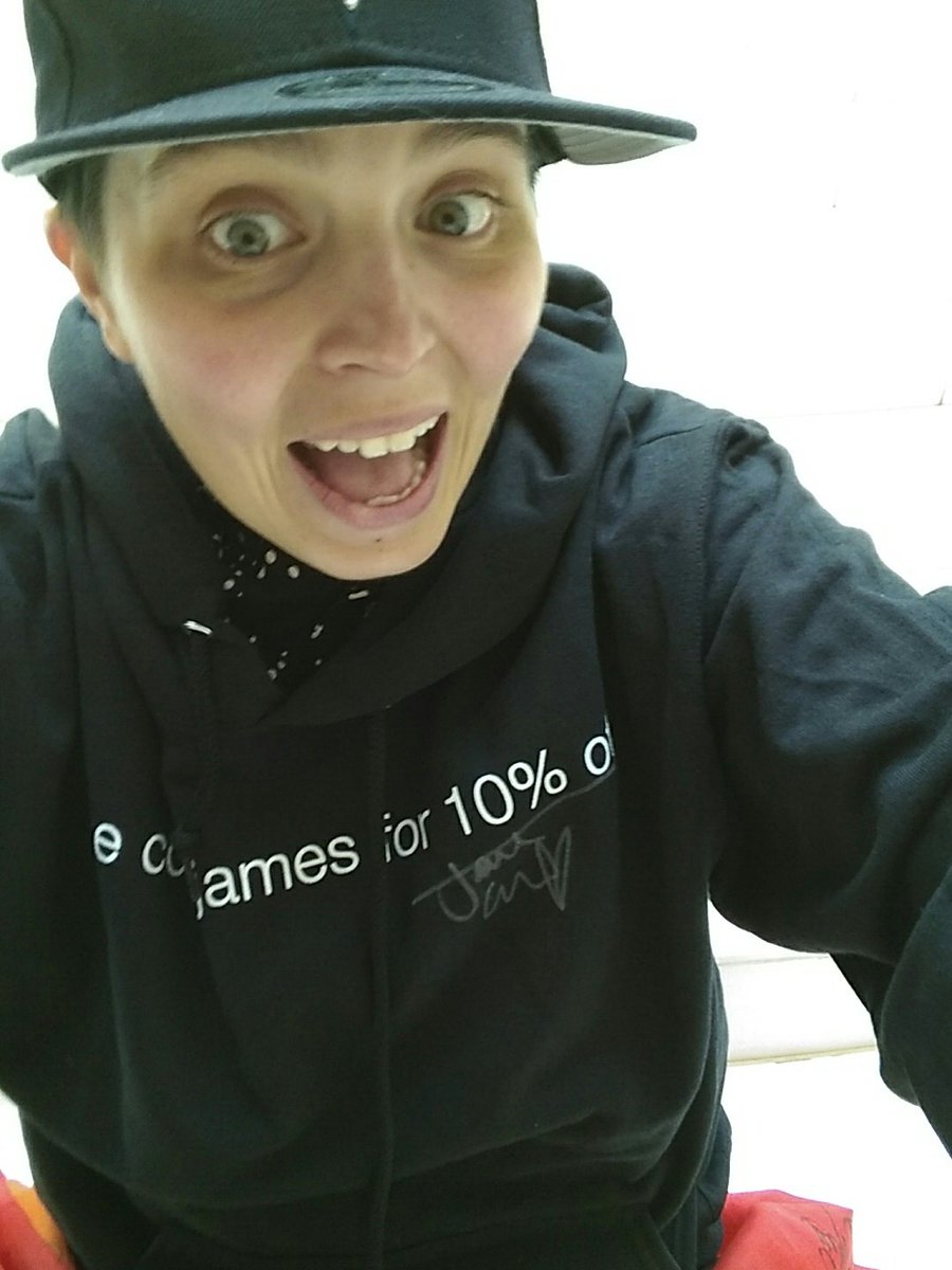 BexTheLegend's tweet photo. @PlaylistLive @jamescharles @districtlines I ran to the booth & got one of the last sweaters #PROMO #QueenPromo @jamescharles #NewestSister ILY Can we have a twerk off before you go?! https://t.co/nrcgwkmtAW