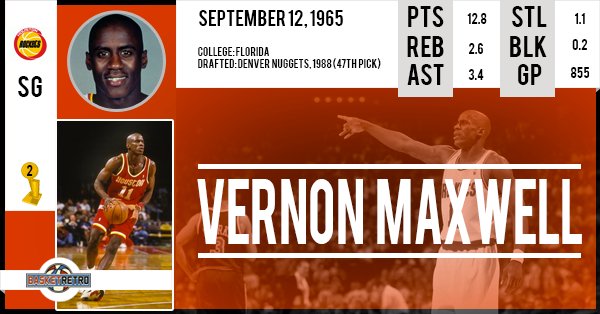 Happy birthday Vernon Maxwell    