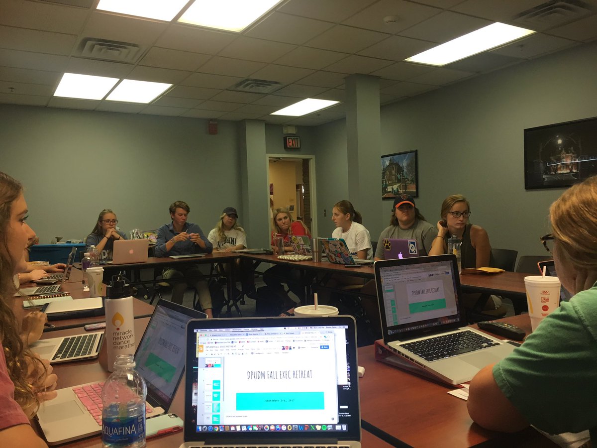 DePauwDM's tweet photo. Excited to be back in swing with our fall executive board retreat!!!! #dpudm #roadto100k #FTK https://t.co/EHWtQHqbBx