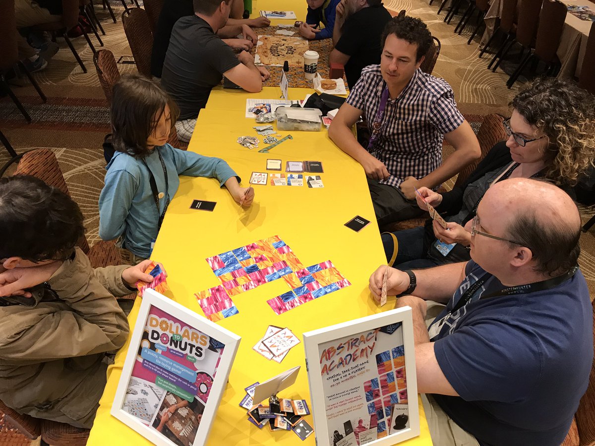 playtestNW's tweet photo. #PlaytestingAtPAX with #Horizons, #AbstractAcademy, #DiceOfPirates, #GetOffMyLand. Thanks to our sponsors @_dailymagic_ @rttgamepub @BHGames https://t.co/1DkV23i1O9