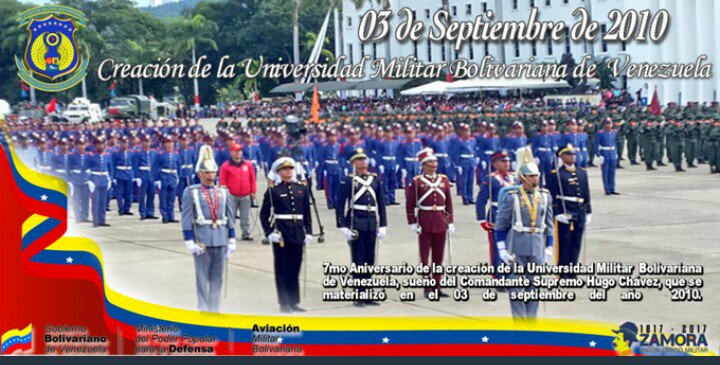 CAFMA_AMB's tweet photo. #AMEBForjadoresdeLaPatria
Hace 207 Años fue fundada la Academia Militar de Venezuela, casa de estudio con ideales para defensa de la patria https://t.co/6juWKfWXKo